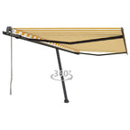 VidaXL Luifel vrijstaand automatisch 450x300 cm geel en wit