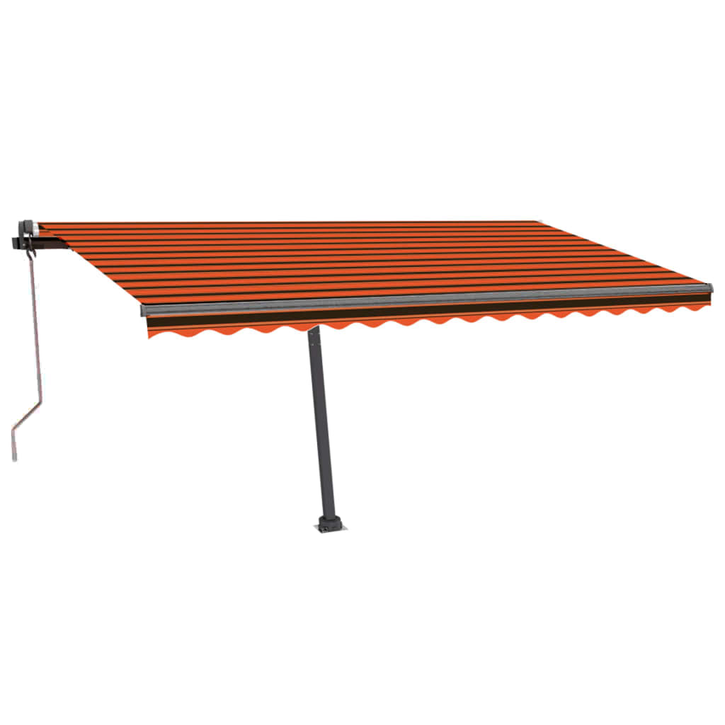 VidaXL Luifel vrijstaand automatisch 450x300 cm oranje en bruin