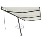 VidaXL Luifel vrijstaand handmatig uittrekbaar 600x350 cm crèmekleurig