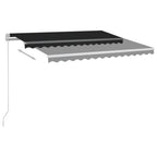 VidaXL Luifel automatisch met LED en windsensor 3,5x2,5 m antraciet