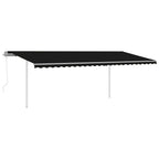 VidaXL Luifel automatisch met LED en windsensor 6x3 m antracietkleurig