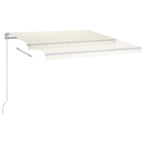VidaXL Luifel automatisch met LED en windsensor 4x3,5 m crèmekleurig