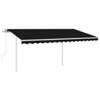 VidaXL Luifel automatisch met LED en windsensor 4x3,5 m antraciet