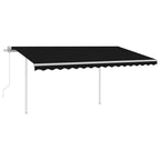 VidaXL Luifel automatisch met LED en windsensor 4,5x3,5 m antraciet