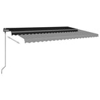 VidaXL Luifel automatisch met LED en windsensor 5x3 m antracietkleurig