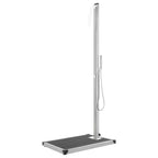Vidaxl buitendouche met grijze basis 225 cm roestvrij staal