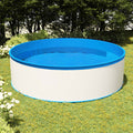 VidaXL Splasher pool met hangende skimmer en pomp 350x90 cm wit