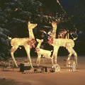 VidaXL Kerstversiering rendierfamilie 201 LED's goudkleurig