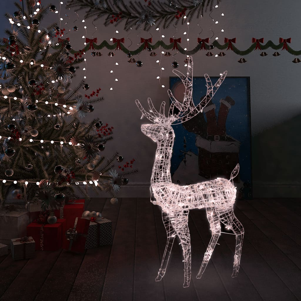 Vidaxl kerstversiering rendier 140 led's 120 cm acryl warmwit