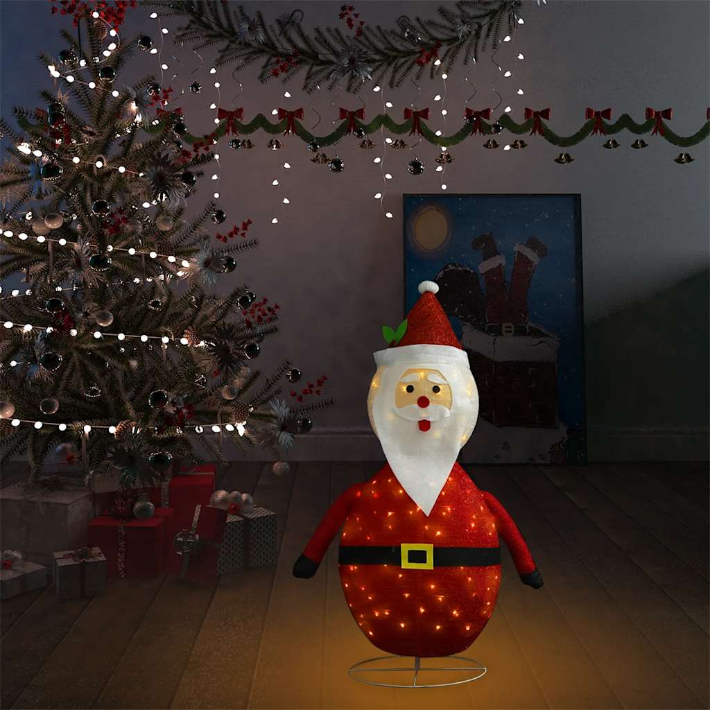 Vidaxl kerstman decoratief led 90 cm luxe stof