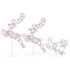 Vidaxl kerstdecoratie rendieren en slee 260x21x87 cm acryl warmwit
