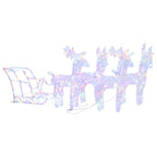 VidaXL Kerstdecoratie rendieren en slee 280x28x55 cm acryl