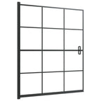 Vidaxl douchewand 116x140 cm esg zwart