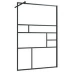 VidaXL Inloopdouchewand 115x195 cm ESG-glas transparant en zwart
