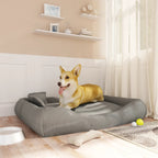 VidaXL Hondenbed met kussens 115x100x20 cm oxford stof grijs