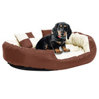 Vidaxl hondenkussen omkeerbaar en wasbaar 110x80x23 cm bruin en crème