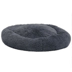 VidaXL Honden- kattenkussen wasbaar 90x90x16 cm pluche donkergrijs