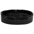 Vidaxl hondenmand 90x79x20 cm pluche en kunstleer zwart