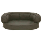 Vidaxl hondenbed ergonomisch linnen-look 60x42 cm donkergrijs