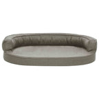 VidaXL Hondenbed ergonomisch linnen-look 75x53 cm grijs