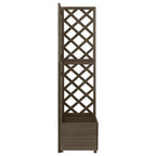 Vidaxl latwerkplantenbak hoekmodel 40x40x150 cm vurenhout grijs
