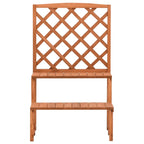 Vidaxl plantenrek met latwerk 70x42x115 cm massief vurenhout