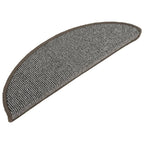 Vidaxl trapmatten 15 st 56x17x3 cm grijs halfrond