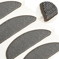 Vidaxl trapmatten 15 st 56x17x3 cm grijs halfrond