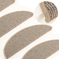 Vidaxl trapmatten 15 st 56x17x3 cm bruin halfrond