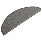 Vidaxl trapmatten 15 st 65x21x4 cm grijs halfrond groot