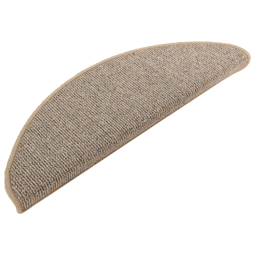Vidaxl trapmatten 15 st 65x21x4 cm bruin halfrond groot