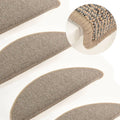 Vidaxl trapmatten 15 st 65x21x4 cm bruin halfrond groot