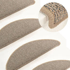 Vidaxl trapmatten 15 st 65x21x4 cm bruin halfrond groot