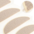 Vidaxl trapmatten 15 st 65x21x4 cm wit en bruin halfrond groot