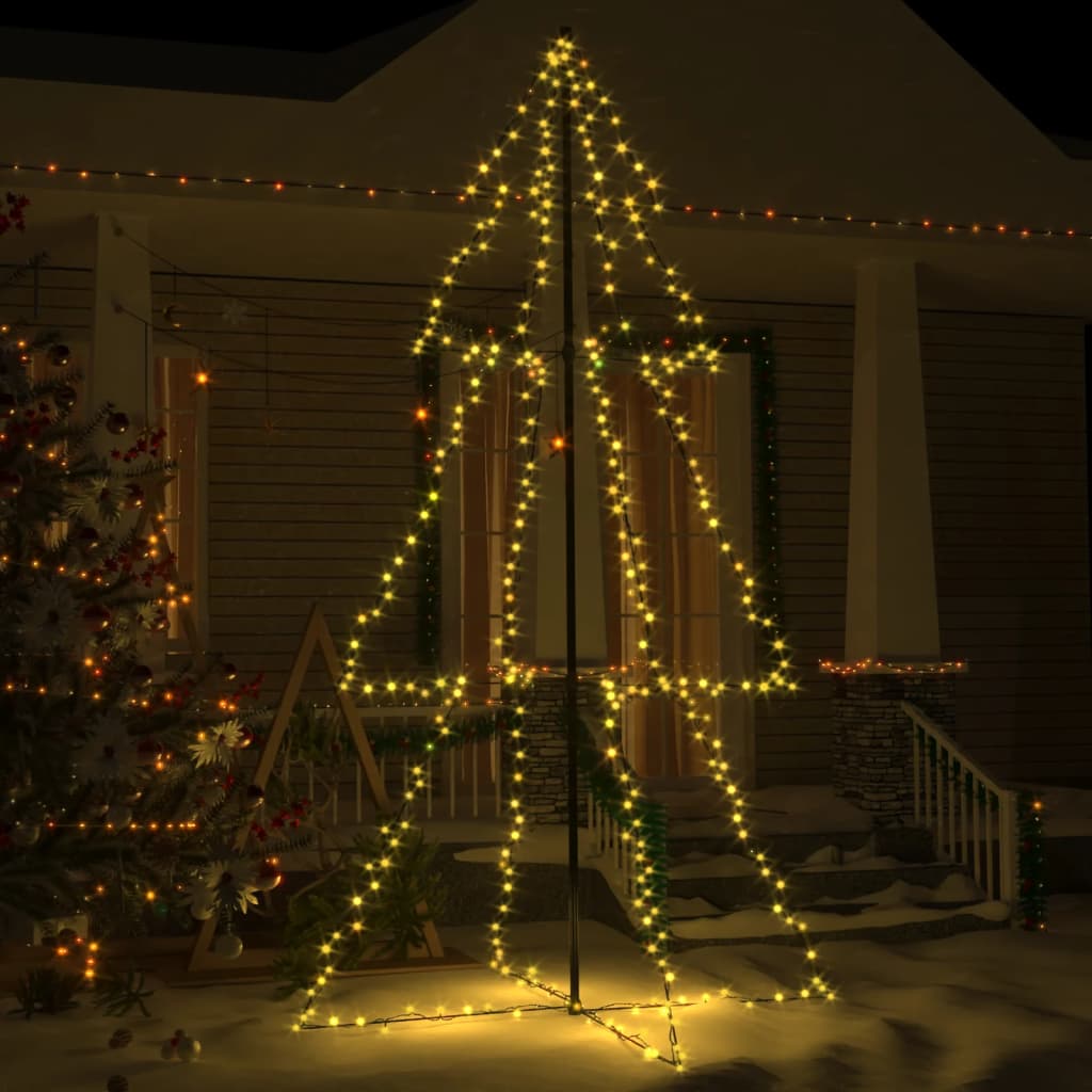 Vidaxl kegelkerstboom 300 led's binnen en buiten 120x220 cm