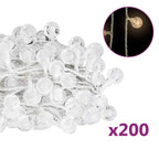 Vidaxl lichtsnoer met 200 led's 8 functies warmwit 20 m