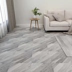 Vidaxl vloerplanken 20 st zelfklevend 1,86 m² pvc gestreept grijs