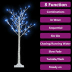 Vidaxl kerstboom wilg met 120 blauwe led's binnen en buiten 1,2 m