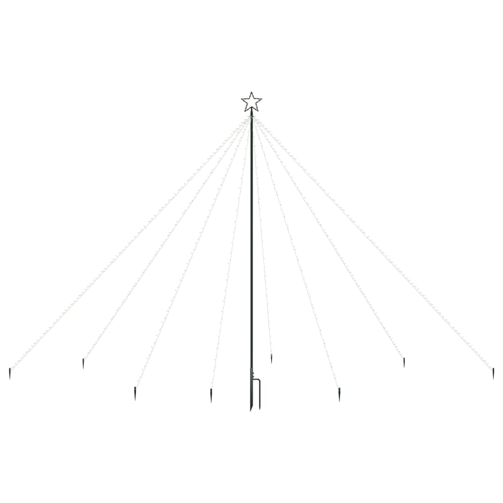 VidaXL Kerstboomverlichting 576 LED's binnen buiten 3,6 m koudwit