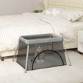 Vidaxl babybox met matras linnen lichtgrijs