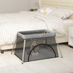 Vidaxl babybox met matras linnen lichtgrijs