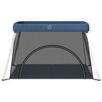 Vidaxl babybox met matras linnen marineblauw