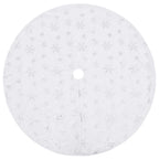 Vidaxl luxe kerstboomrok wit 90 cm imitatiebont