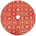 Vidaxl kerstboomrok luxe met sok 90 cm stof rood