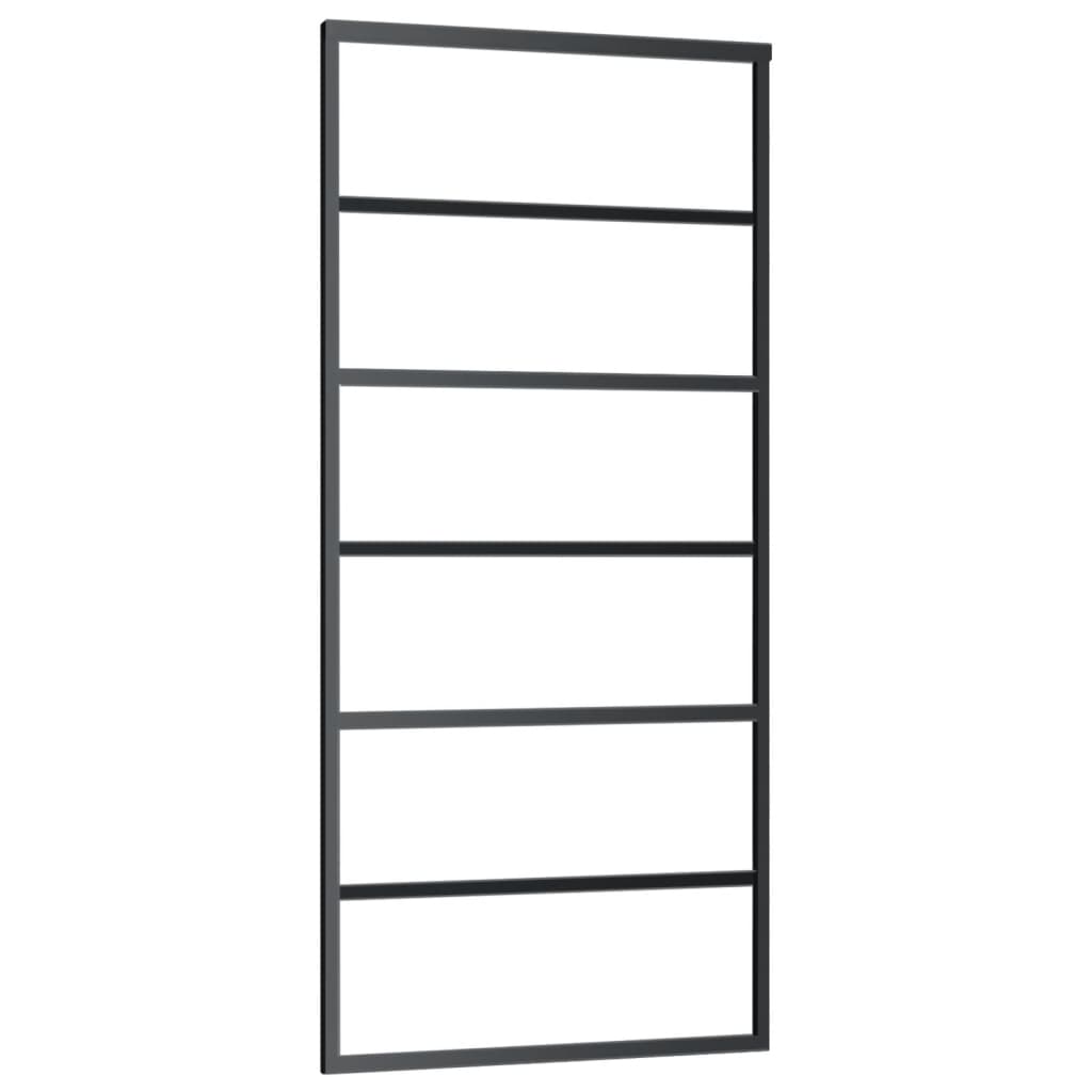 Vidaxl schuifdeur 90x205 cm esg-glas en aluminium zwart