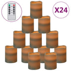 Vidaxl led-kaarsen 24 st vlamloos met afstandsbediening warmwit