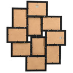 Vidaxl fotolijst voor 10x(10x15 cm) foto mdf zwart