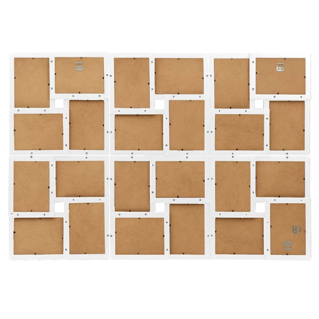 Vidaxl fotolijst voor 24x(10x15 cm) foto mdf wit