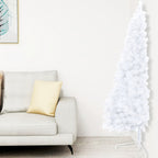 VidaXL Kunstkerstboom met verlichting en kerstballen half 120 cm wit