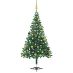 VidaXL Kunstkerstboom met verlichting en kerstballen 546 takken 180 cm